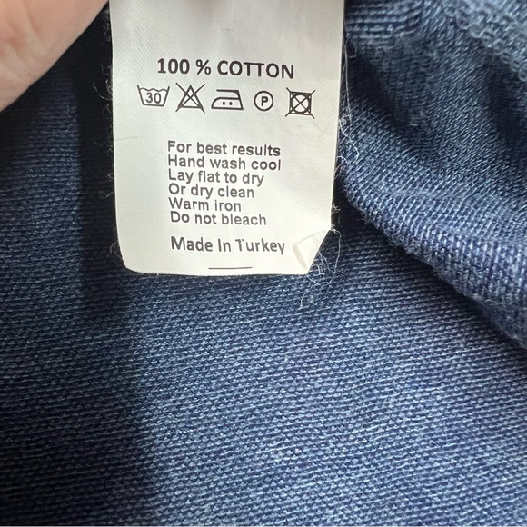 Peter Millar Shirt Mens XXL Blue Diamond Neat Button Down Long Sleeve Cotton - Picture 5 of 8